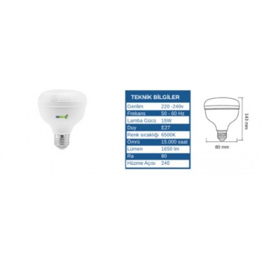 AKLIGHT 15W TORCH Beyaz Işık E-27 AKLIGHT 15W TORCH Beyaz Işık E-27