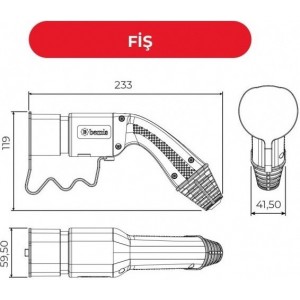 Bemis Elektrikli Araç Şarj Kablosu 5m Trifaze 20A-11 kW Çantalı Taşınabilir Tasarım