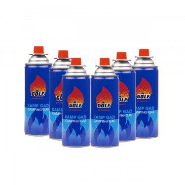 GOLF Kamp Gazı Valfli Kartuş 227 gr. 6lı Set