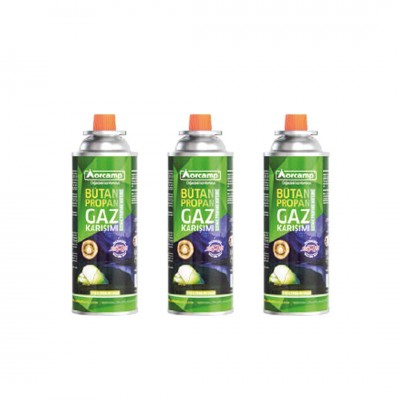 Orcamp 227 gr. Tüp Gaz Kartuşu 3lü Set