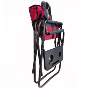 Orcamp Katlanır Yan masalı Lüks Kamp Sandalyesi Kırmızı